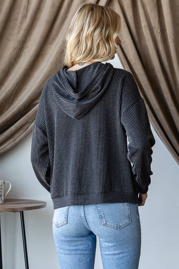 Light & Luxe Ribbed Hoodie