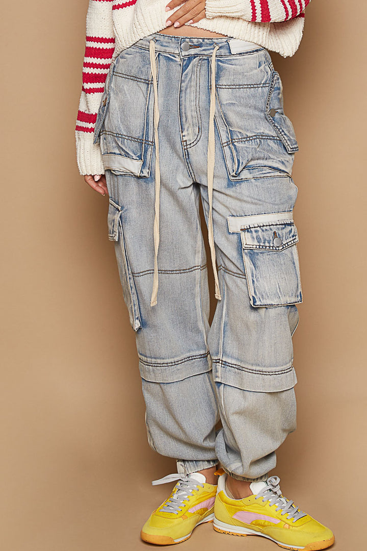 THE Denim Cargo Jogger Pants