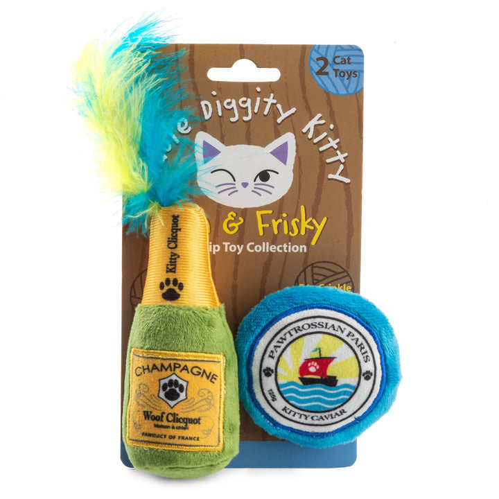 Kitty Clicquot (Bottle & Caviar) Organic Catnip toys