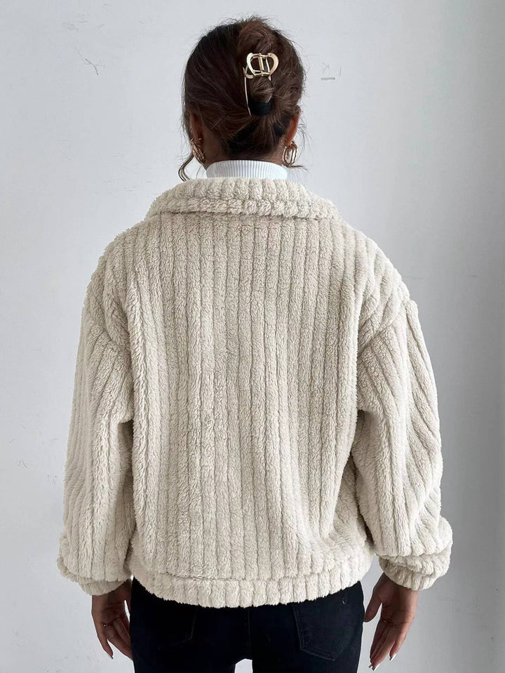 Cozy Teddy Jacket, Ivory