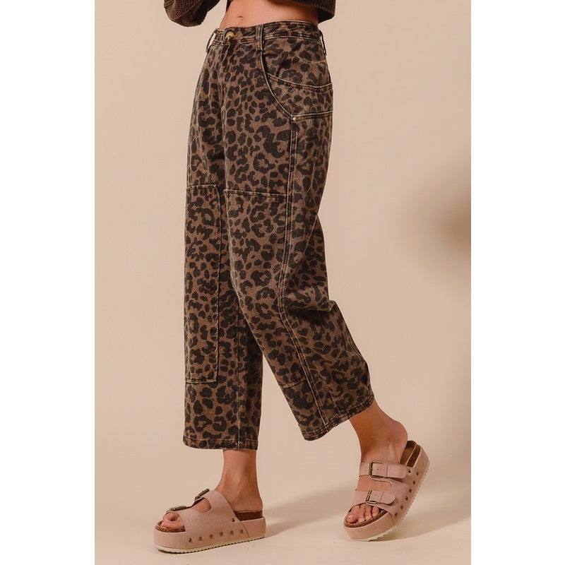 Leopard Barrel Party Pants